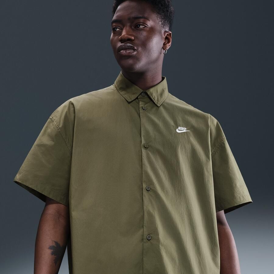 Nike Club overhemd met korte mouwen en knoopsluiting voor heren Groen - Foto 4