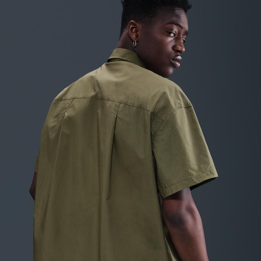 Nike Club overhemd met korte mouwen en knoopsluiting voor heren Groen