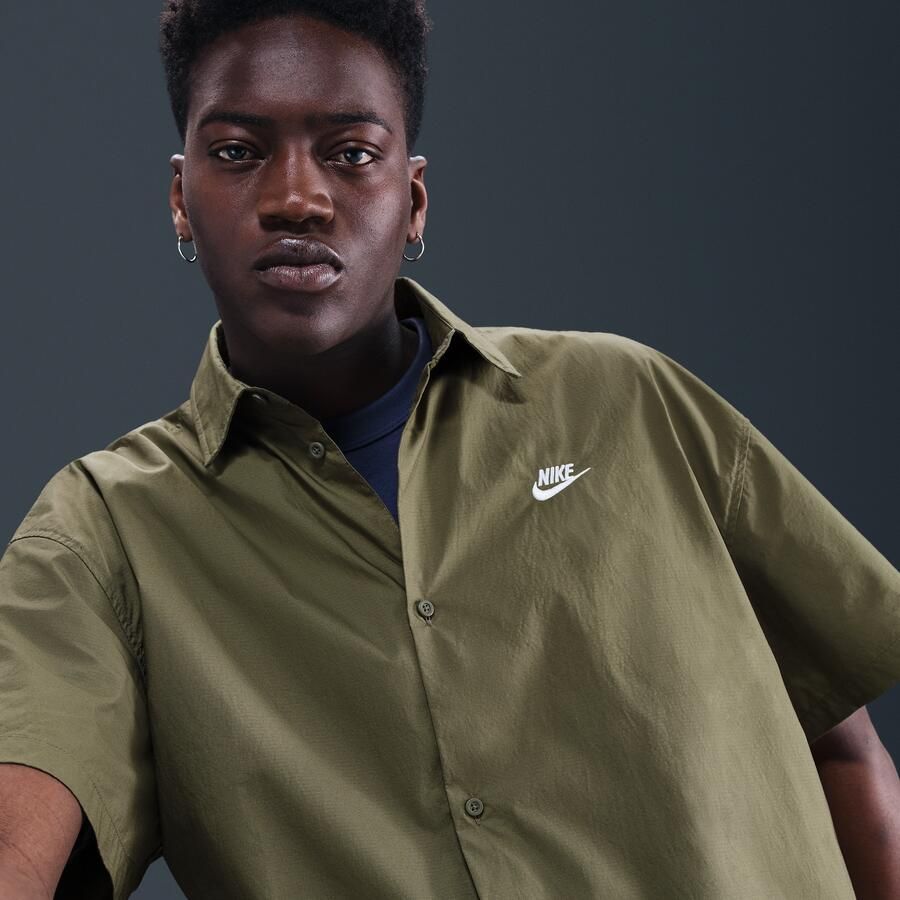 Nike Club overhemd met korte mouwen en knoopsluiting voor heren Groen - Foto 2