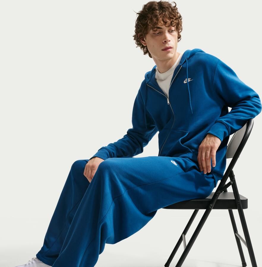 Nike Club oversized broek van sweatstof voor heren Blauw