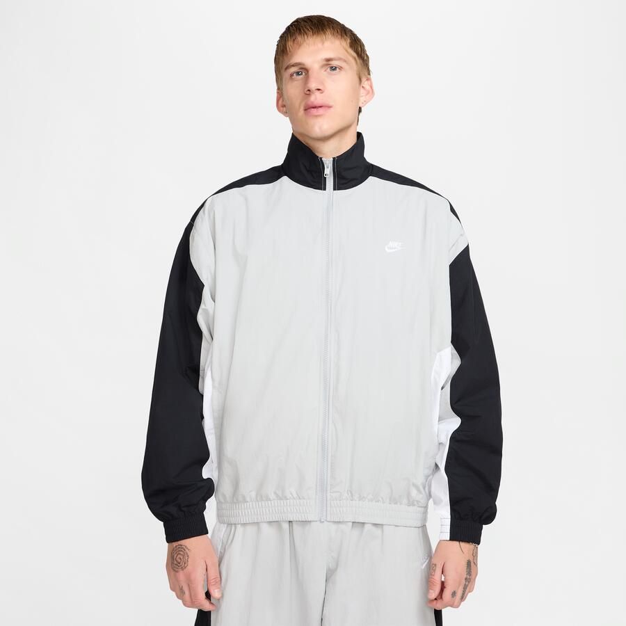 Nike Club oversized geweven trainingsjack voor heren Grijs - Foto 4