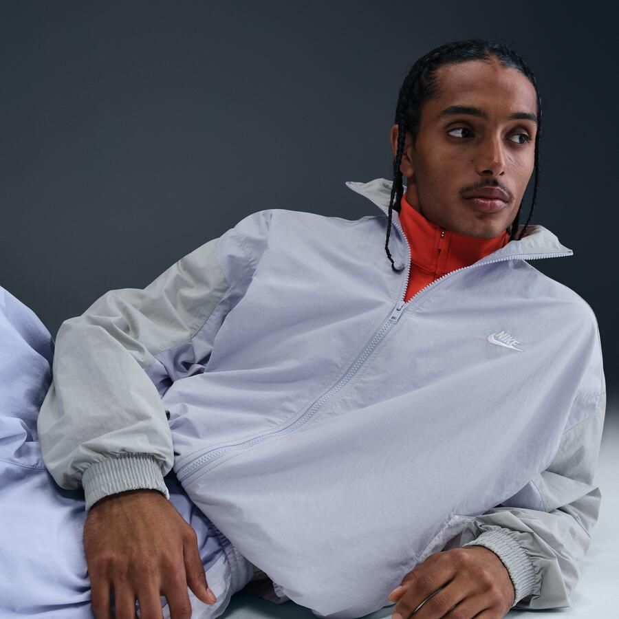 Nike Club oversized geweven trainingsjack voor heren Grijs - Foto 2