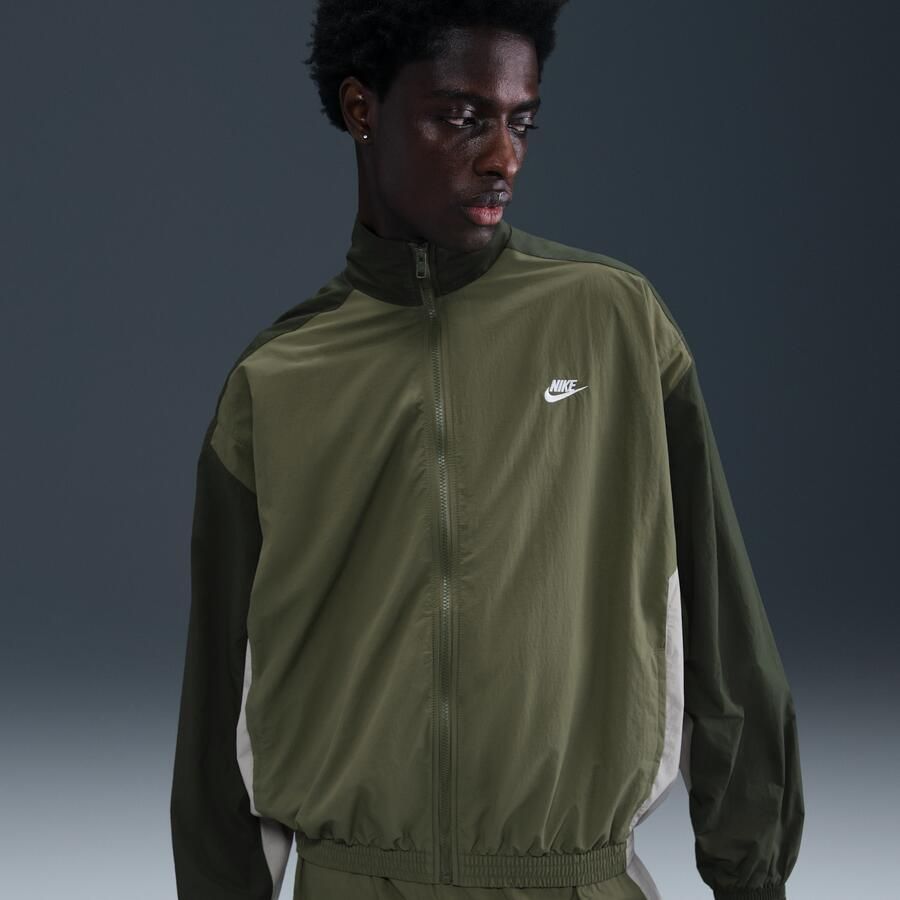 Nike Club oversized geweven trainingsjack voor heren Groen - Foto 4
