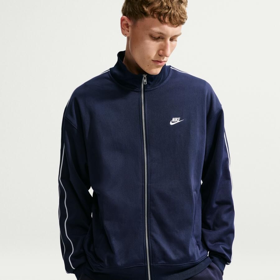 Nike Club oversized knit trainingsjack voor heren Blauw - Foto 4