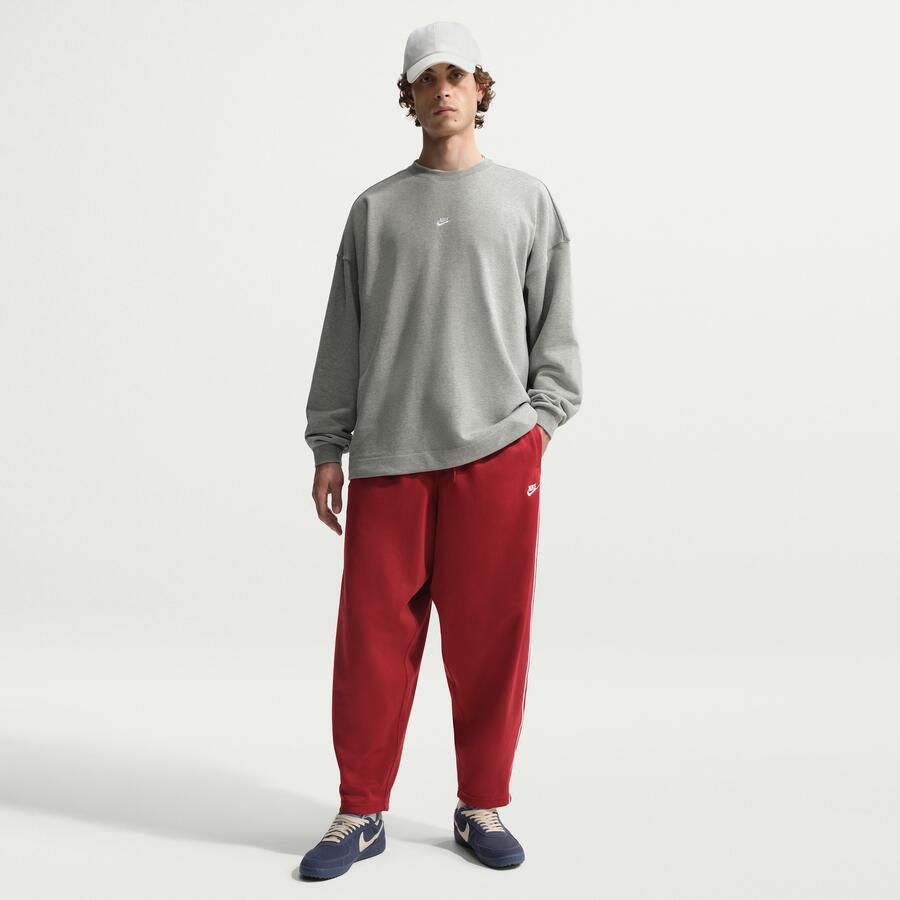 Nike Club oversized sweatshirt van sweatstof met ronde hals voor heren Grijs