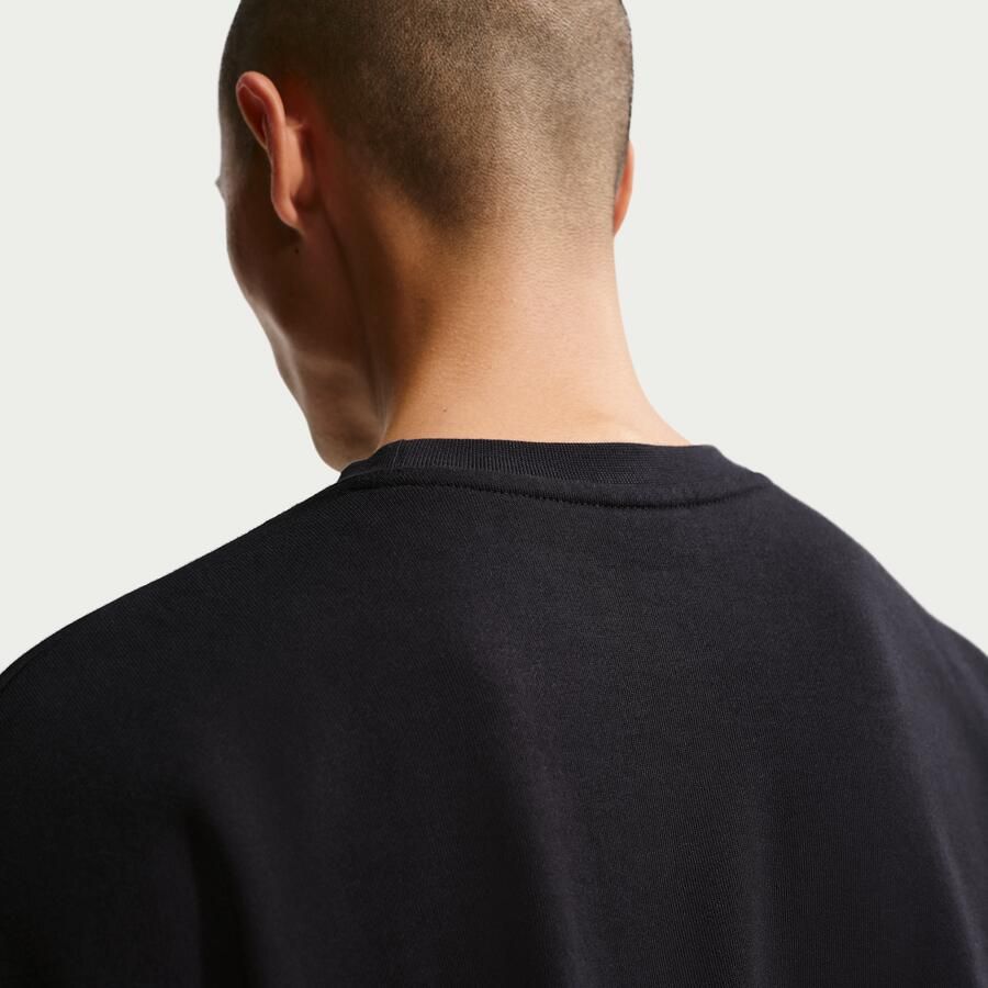 Nike Club oversized sweatshirt van sweatstof met ronde hals voor heren Zwart