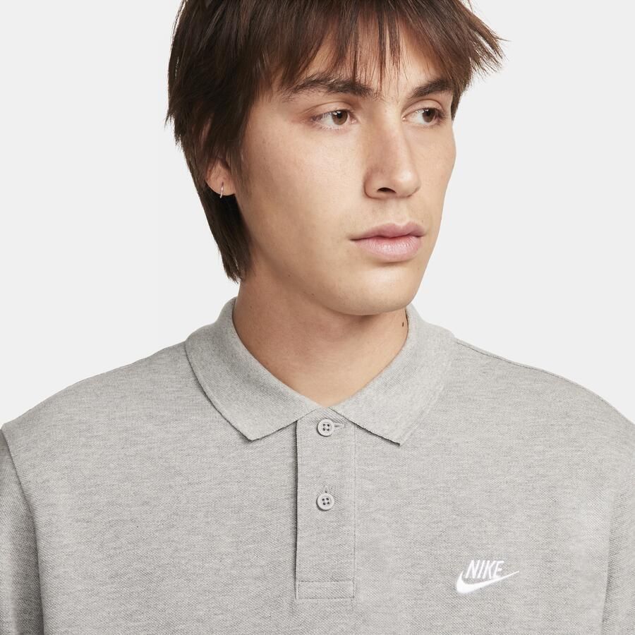 Nike Club polo met korte mouwen voor heren Grijs - Foto 3