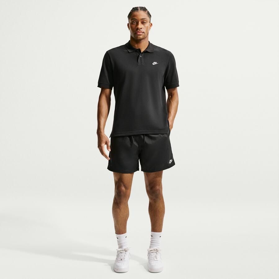 Nike Essentiële Piqué Polo Shirt Zwart Wit Black Heren - Foto 4