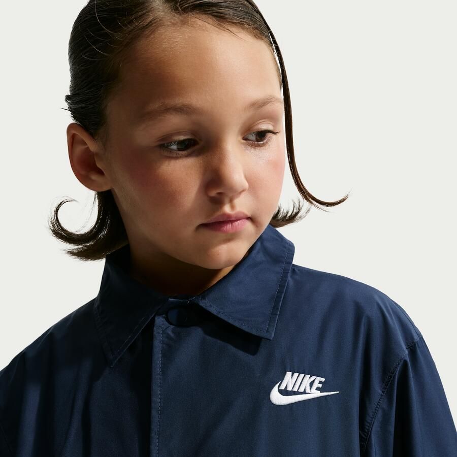Nike Club repel coachjack voor kids Blauw