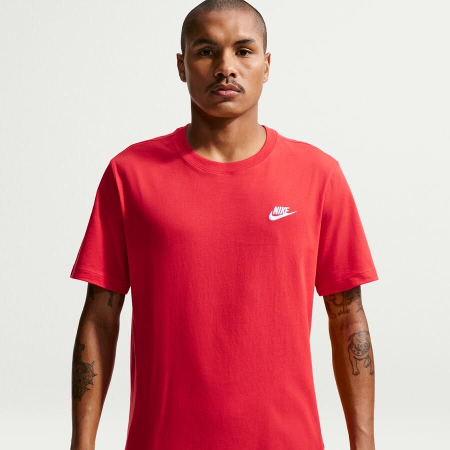 Nike T-shirt met labelstitching model 'NSW CLUB TEE' - Foto 4
