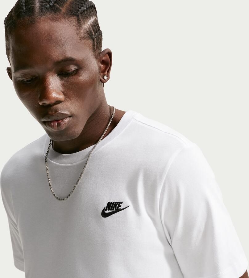 Nike Club Tee Wit Zwart Korte Mouw T-shirt White Heren - Foto 11