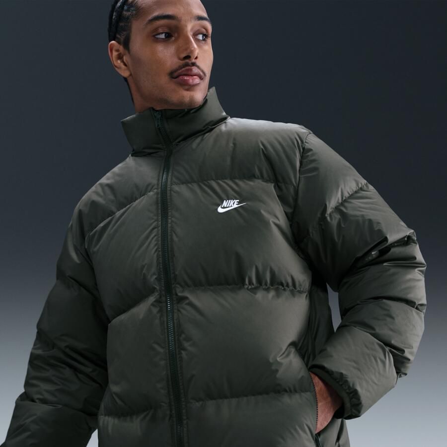 Nike Club Therma-FIT pufferjack met dons voor heren Groen - Foto 4
