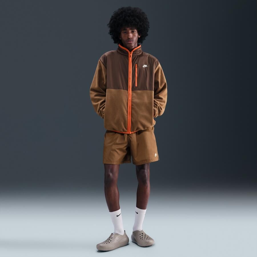 Nike Club winterjack met rits voor heren Bruin - Foto 3