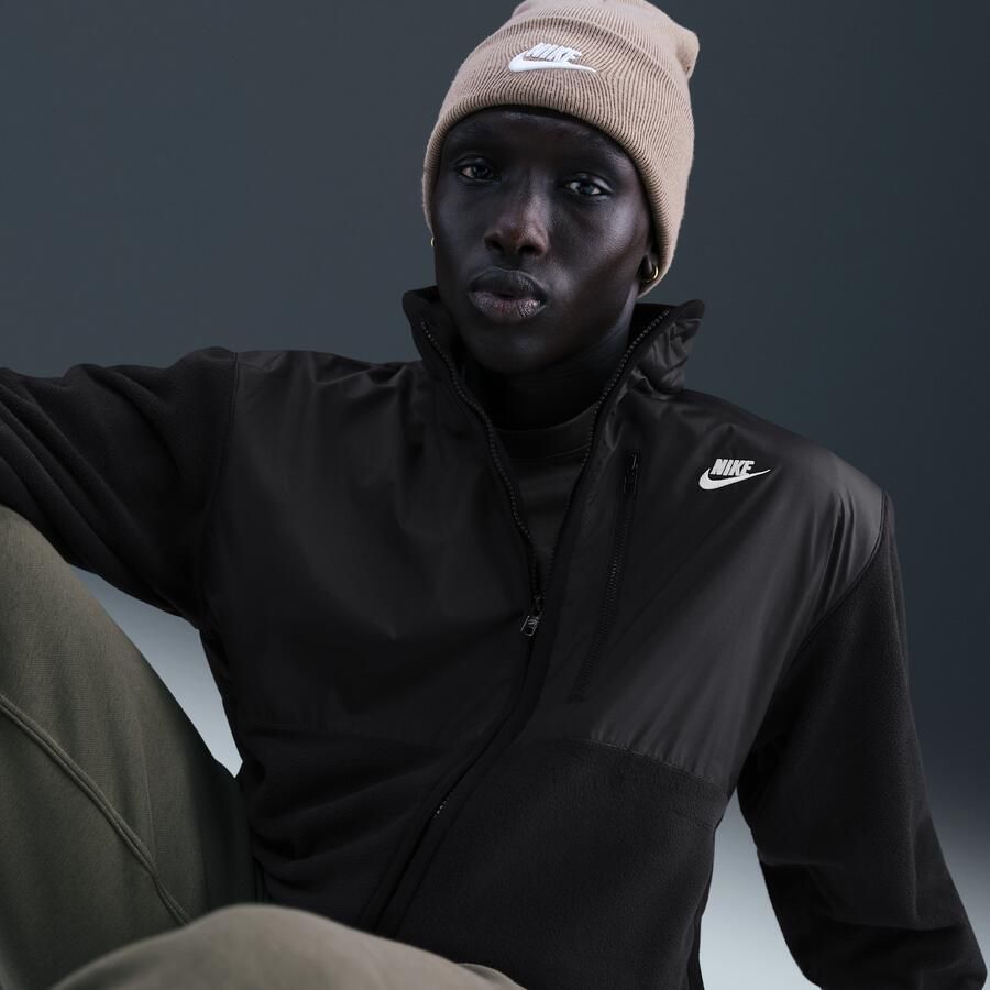 Nike Club winterjack met rits voor heren Zwart - Foto 2