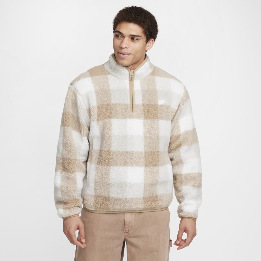 Nike Club winterse herentop met halflange rits Bruin - Foto 3