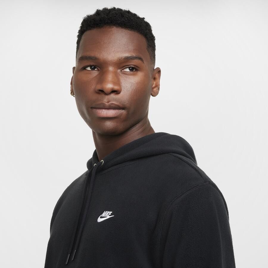 Nike Club winterse hoodie voor heren Zwart