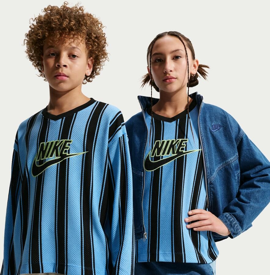 Nike Collection Mesh jersey met lange mouwen voor kids Blauw - Foto 4