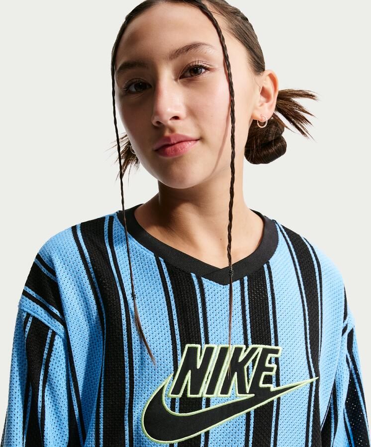 Nike Collection Mesh jersey met lange mouwen voor kids Blauw