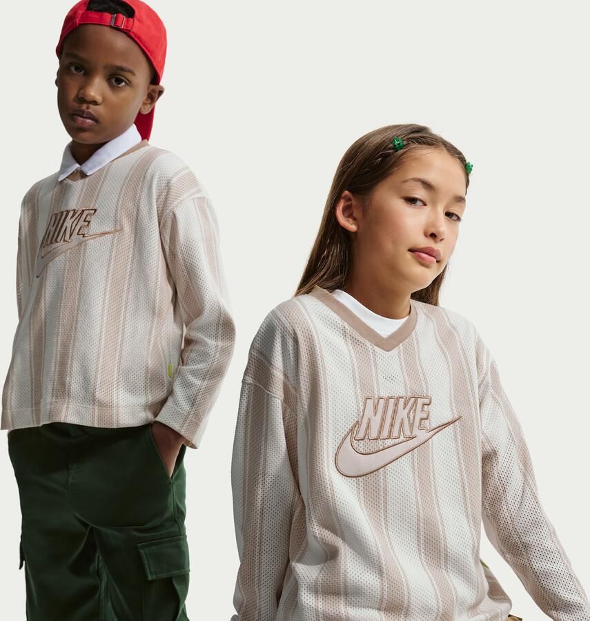 Nike Collection Mesh jersey met lange mouwen voor kids Bruin - Foto 4