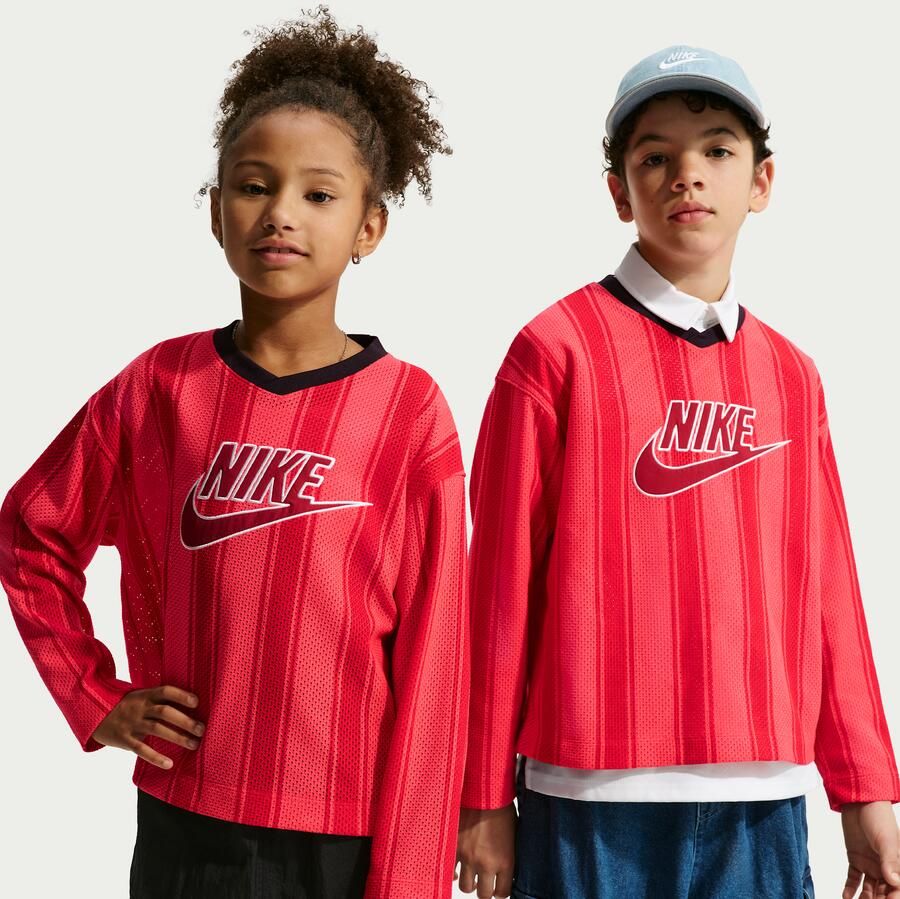 Nike Collection Mesh jersey met lange mouwen voor kids Rood - Foto 4