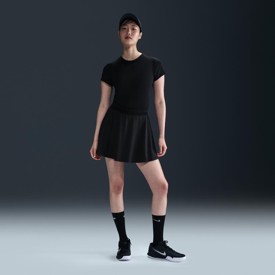 Nike Court Ace Advantage Dri-FIT tennisrok Zwart - Foto 3