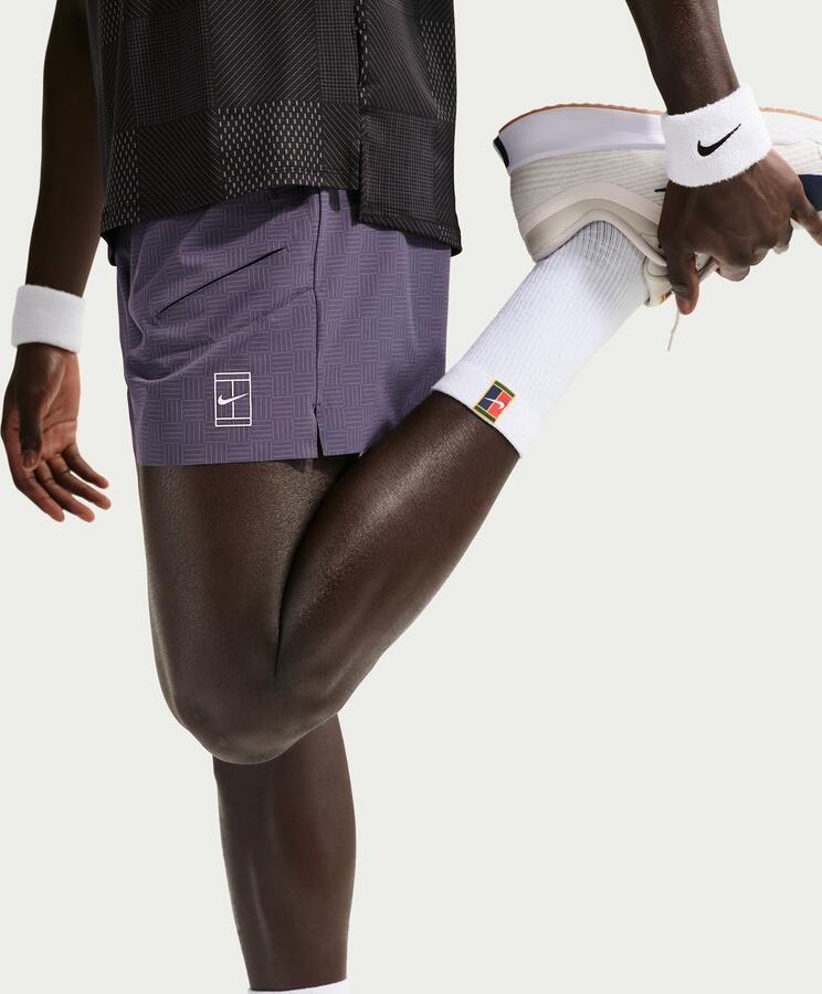 Nike Court Advantage Dri-FIT-shorts voor heren (15 cm) Paars - Foto 3