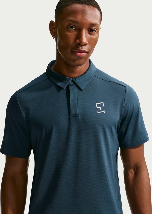 Nike Court Advantage Dri-FIT tennispolo voor heren Blauw