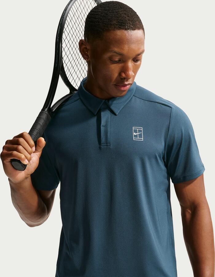 Nike Court Advantage Dri-FIT tennispolo voor heren Blauw - Foto 3