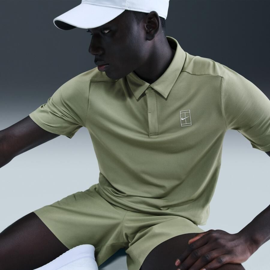 Nike Court Advantage Dri-FIT tennispolo voor heren Groen - Foto 2