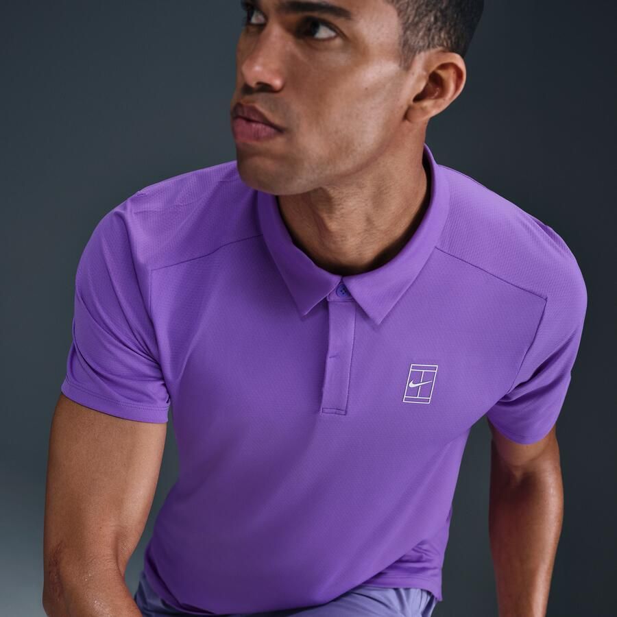 Nike Court Advantage Dri-FIT tennispolo voor heren Paars - Foto 2