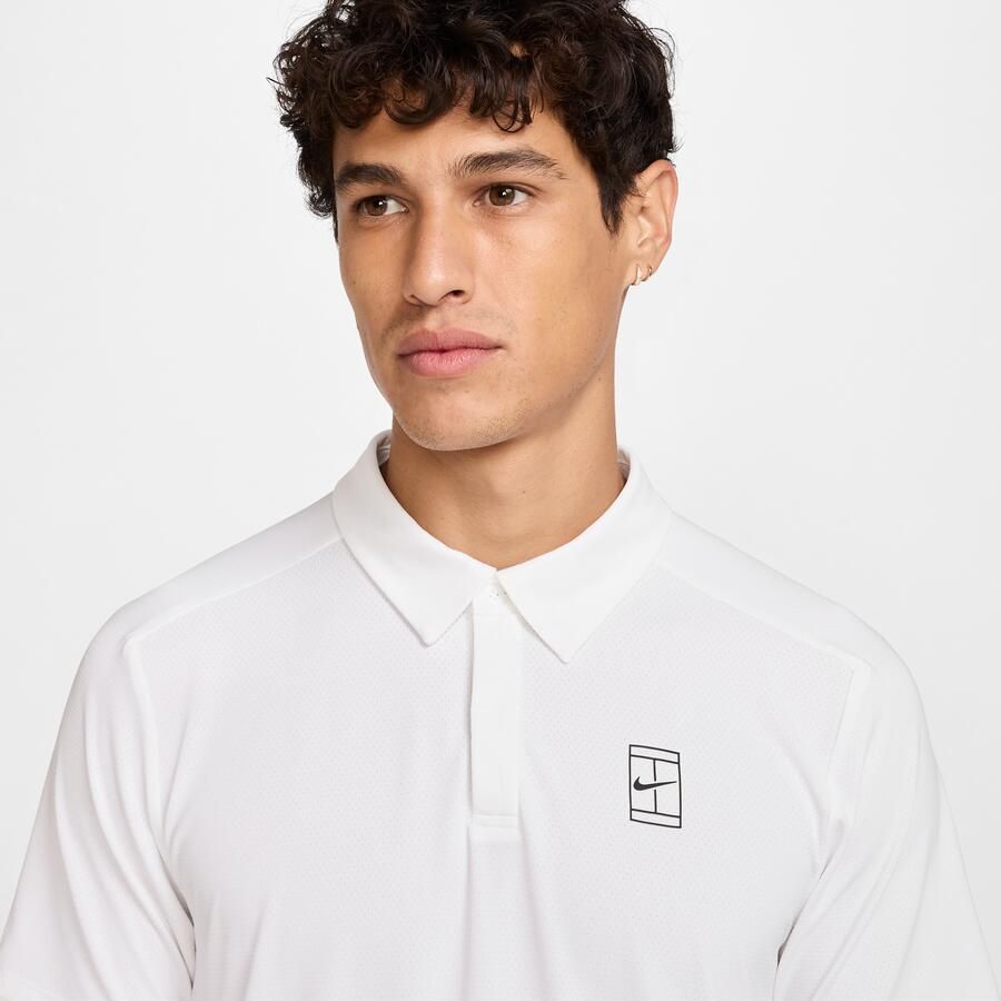 Nike Court Advantage Dri-FIT tennispolo voor heren Wit