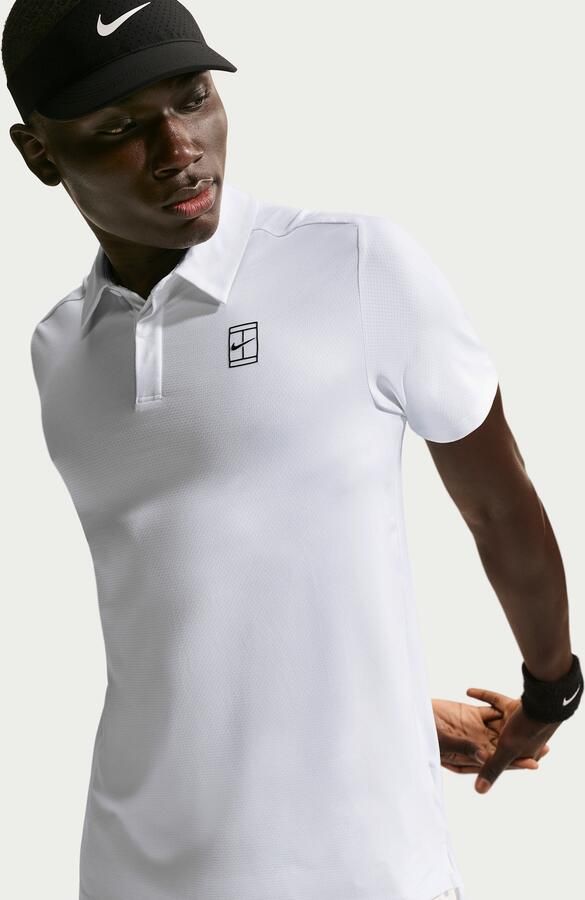 Nike Court Advantage Dri-FIT tennispolo voor heren Wit - Foto 4
