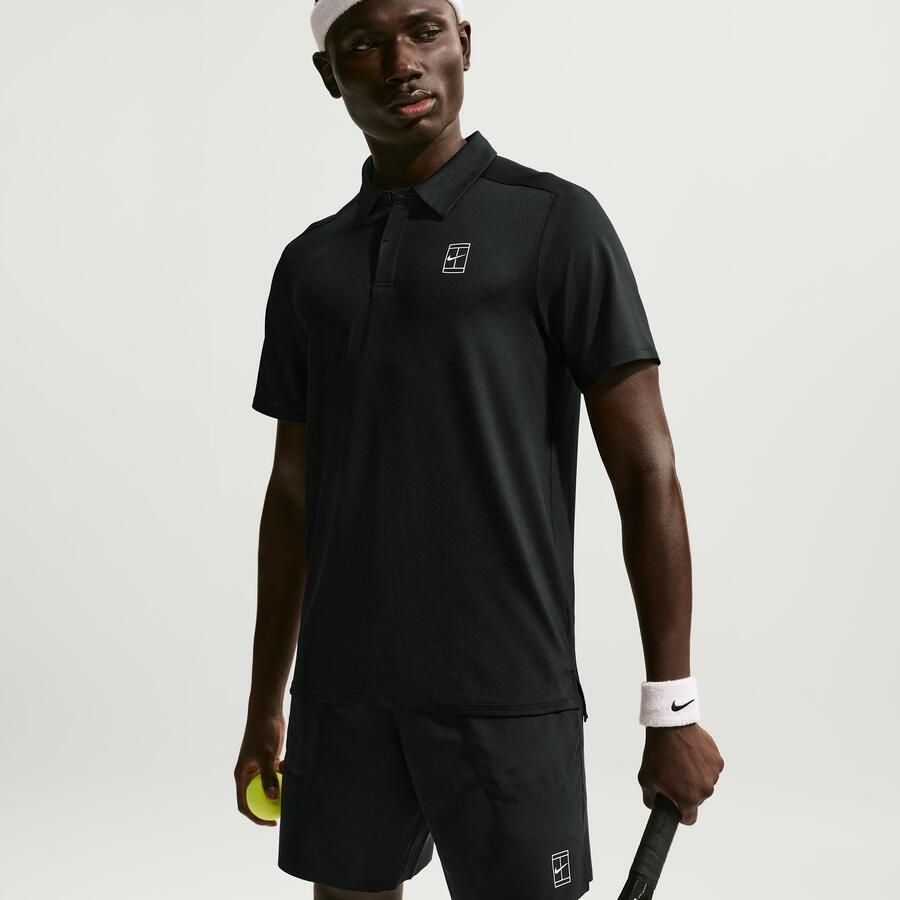 Nike Court Advantage Dri-FIT tennispolo voor heren Zwart - Foto 2