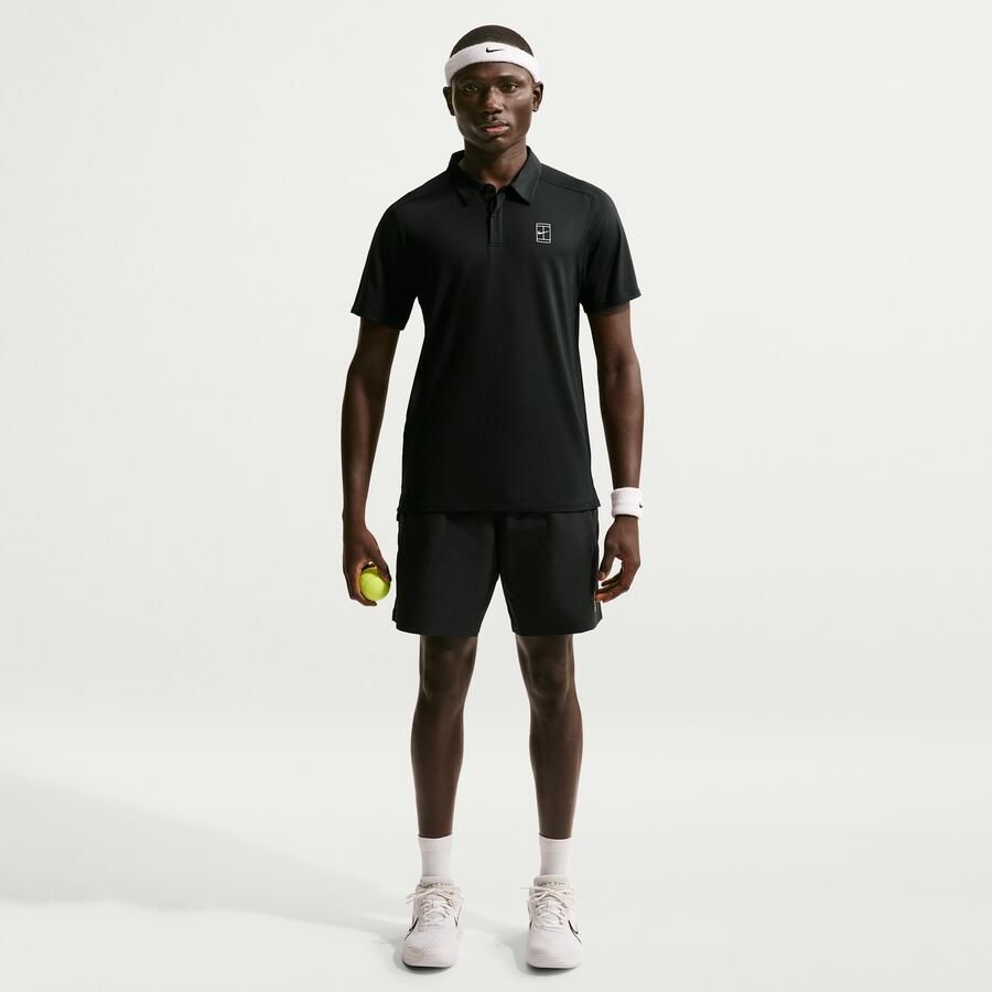 Nike Court Advantage Dri-FIT tennispolo voor heren Zwart - Foto 3