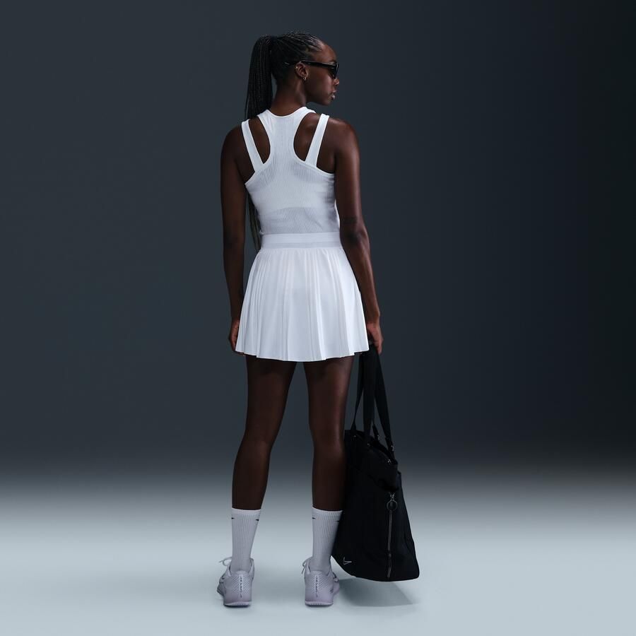 Nike Court Advantage Dri-FIT tennisrok met plooien Wit - Foto 2