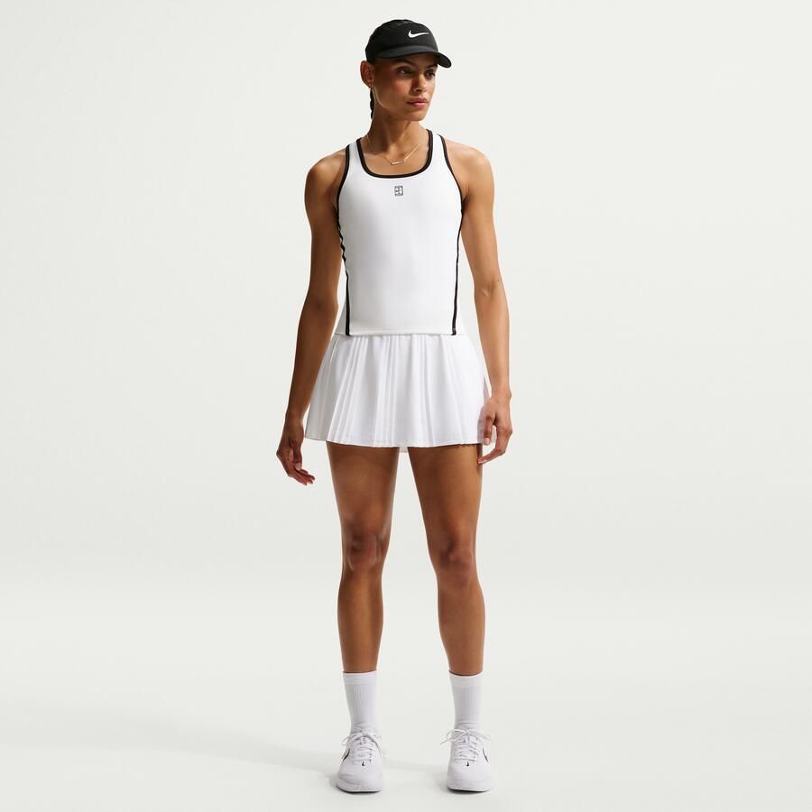 Nike Court Advantage Dri-FIT tennisrok met plooien Wit