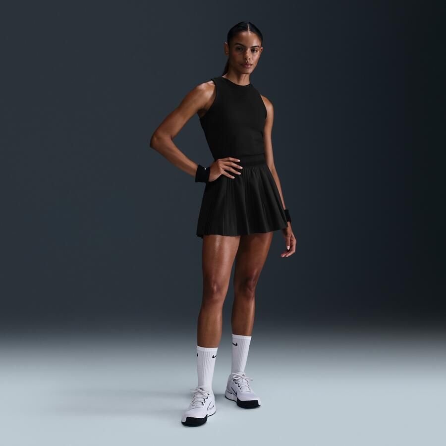 Nike Court Advantage Dri-FIT tennisrok met plooien Zwart - Foto 3