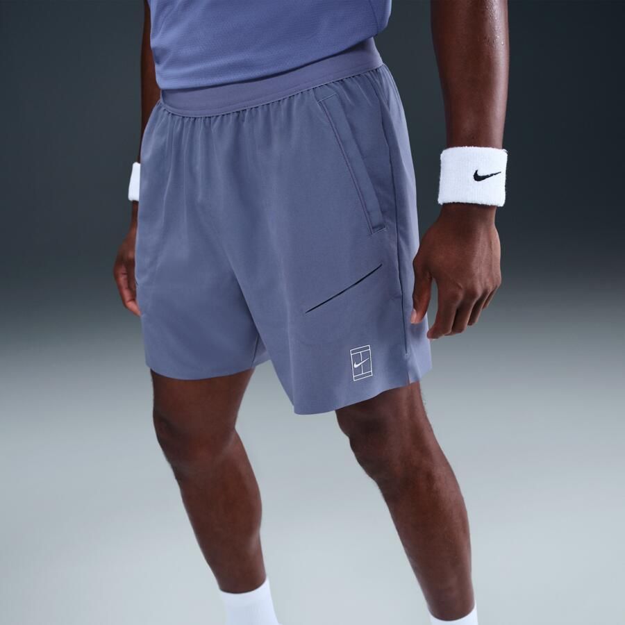 Nike Court Advantage Dri-FIT tennisshorts voor heren (15 cm) Blauw