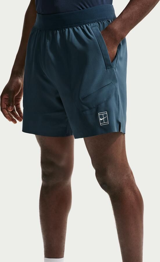 Nike Court Advantage Dri-FIT tennisshorts voor heren (15 cm) Blauw - Foto 3