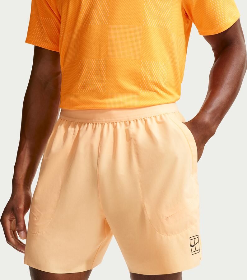 Nike Court Advantage Dri-FIT tennisshorts voor heren (15 cm) Oranje - Foto 3