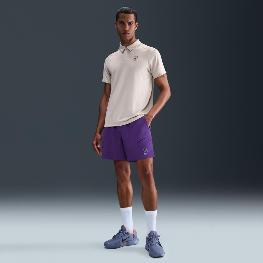 Nike Court Advantage Dri-FIT tennisshorts voor heren (15 cm) Paars - Foto 4