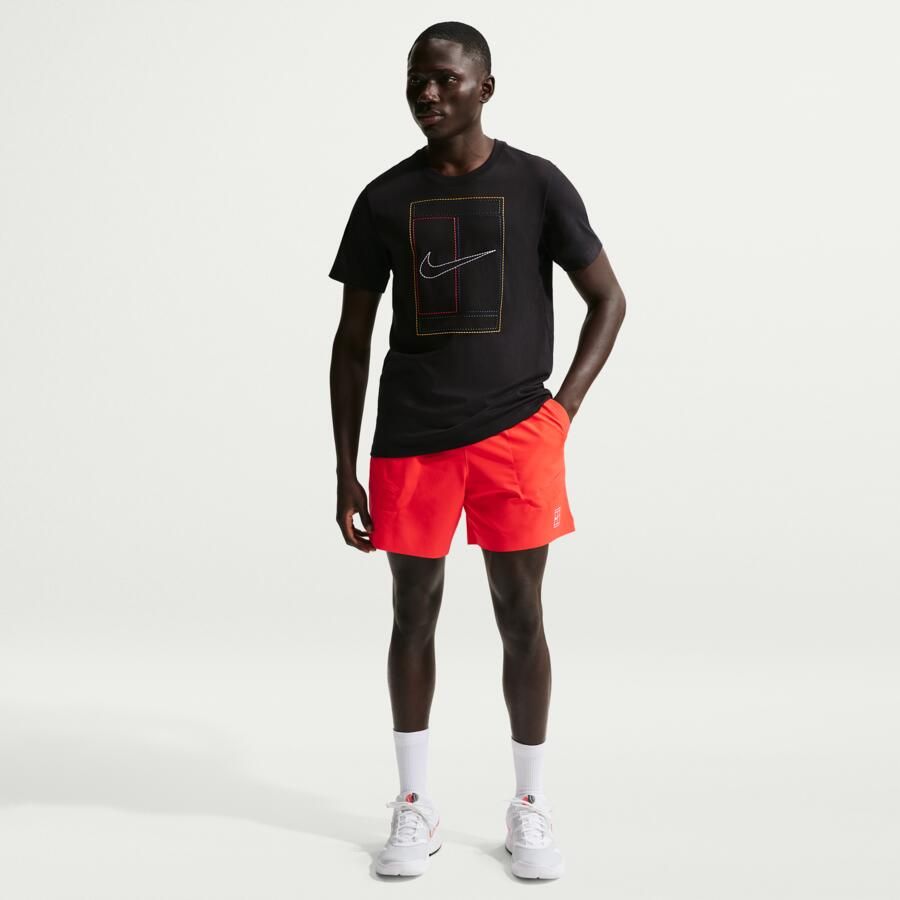Nike Court Advantage Dri-FIT tennisshorts voor heren (15 cm) Rood - Foto 4