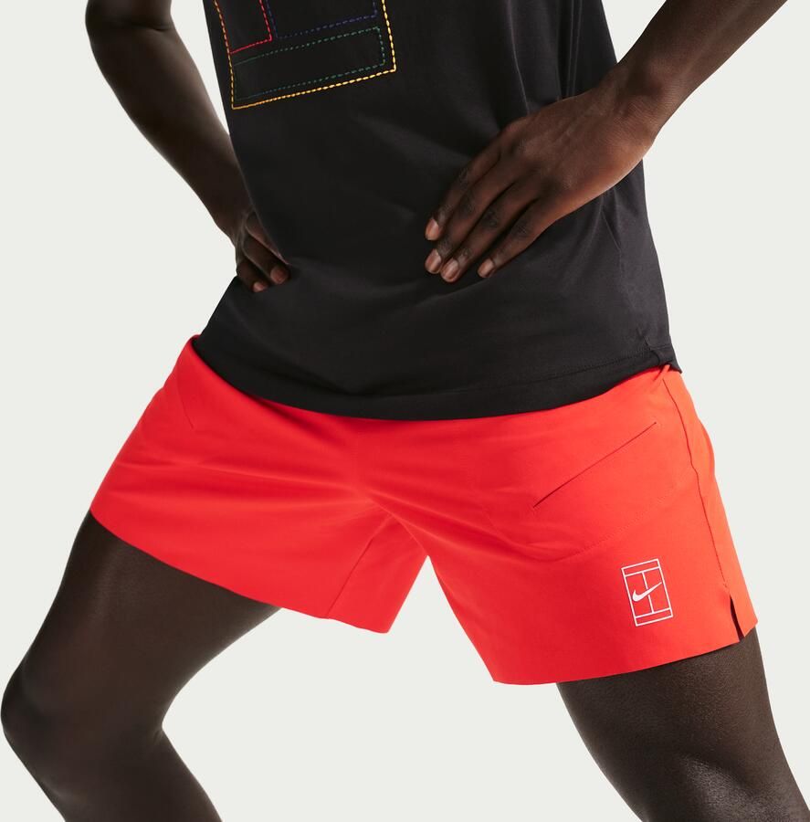 Nike Court Advantage Dri-FIT tennisshorts voor heren (15 cm) Rood