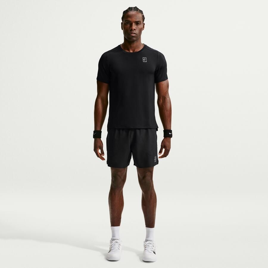 Nike Court Advantage Dri-FIT tennisshorts voor heren (15 cm) Zwart