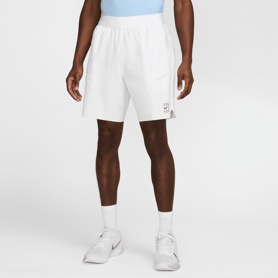 Nike Court Advantage Dri-FIT tennisshorts voor heren (21 cm) Wit - Foto 3