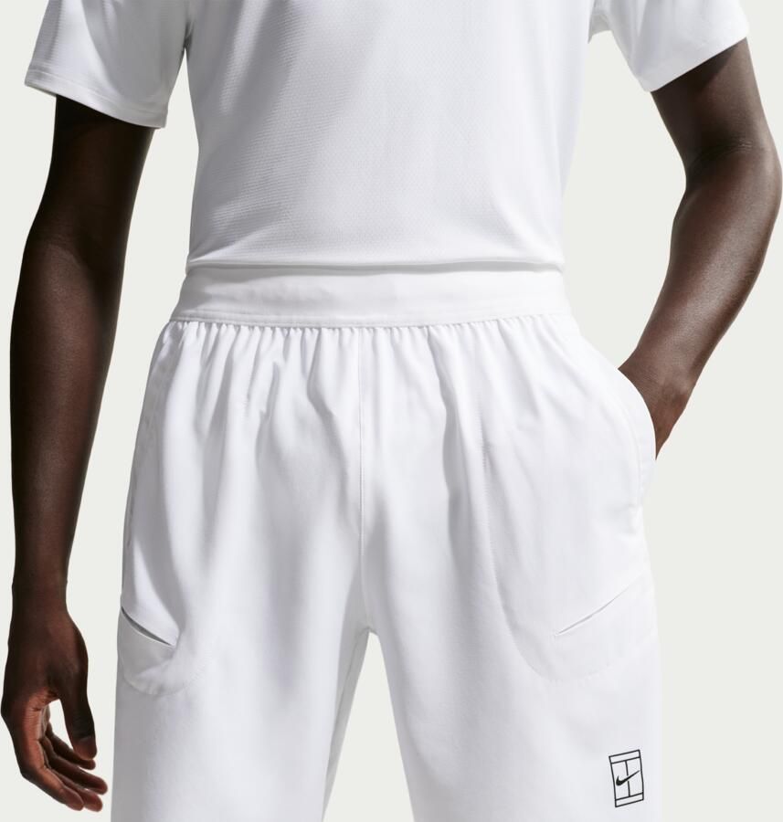 Nike Court Advantage Dri-FIT tennisshorts voor heren (21 cm) Wit - Foto 2