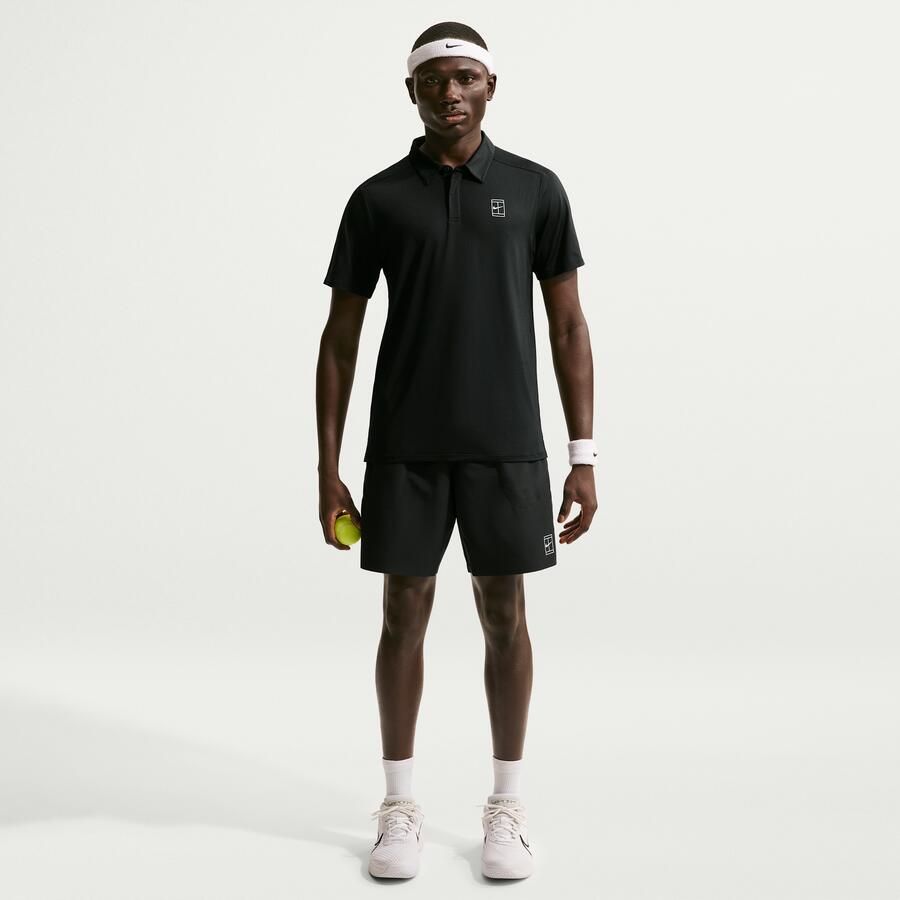 Nike Court Advantage Dri-FIT tennisshorts voor heren (21 cm) Zwart