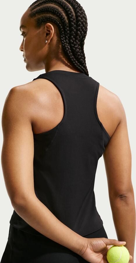 Nike Court Advantage Dri-FIT tennistanktop voor dames Zwart - Foto 3