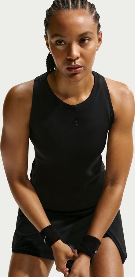 Nike Court Advantage Dri-FIT tennistanktop voor dames Zwart - Foto 4