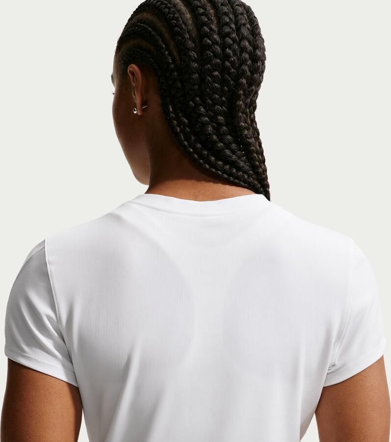 Nike Court Advantage Dri-FIT tennistop met korte mouwen voor dames Wit - Foto 4